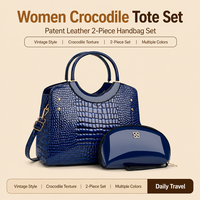 Sac à main mère-enfant à motif serpent en cuir PU brillant – Sac de style grande capacité, souple et tendance, à porter à l'épaule ou en bandoulière
