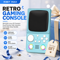 Console de Jeu Rétro Royaltenic R36T Max RK3326 Système Linux EE Double Joystick à Effet Hall Poignée Cadeau Enfants