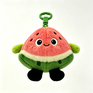Peluche mignonne en forme de tranche de pastèque avec clip vert, 11CM-30CM, rembourrage en coton PP, pour bébés de 0 à 24 mois, unisexe - Product Image 4