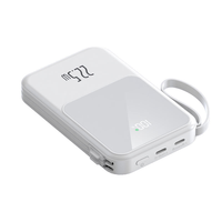 Batterie externe magnétique sans fil à charge rapide 10000mAh 15W avec écran LED et câbles pour iPhone 16 15 14