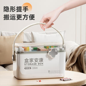 Salgın önleme öğle yemeği kutuları için taşınabilir büyük kapasiteli çok katmanlı ev tıbbi depolama ilaç kutusu - Product Image 3