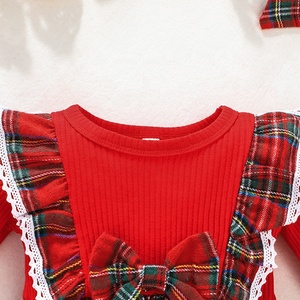 Vestido para Bebé Niña de 3 a 24 Meses, Ropa Casual de Navidad, Vestidos Rojos de Manga Larga para Bebés - Product Image 3