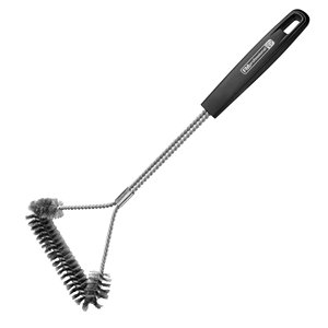 Brosse de nettoyage longue en acier inoxydable et fer de style coréen Brochette de barbecue sûre pour le camping en plein air Logo personnalisé - Product Image 1
