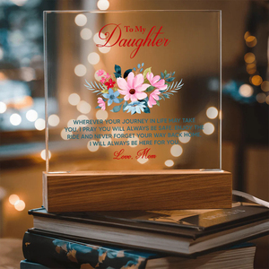 Calendario LED Acrílico Personalizable con Foto y Fecha, Luz Nocturna Blanca Cálida con Alimentación USB, Base <span class=keywords><strong>de</strong></span> Madera, Placa Acrílica Personalizada - Product Image 5