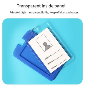 Bán buôn tùy chỉnh thiết kế đầy màu sắc dọc silicon & ABS ID chủ thẻ huy hiệu với dây buộc thân thiện với môi lưu trữ an toàn phụ kiện - Product Image 6