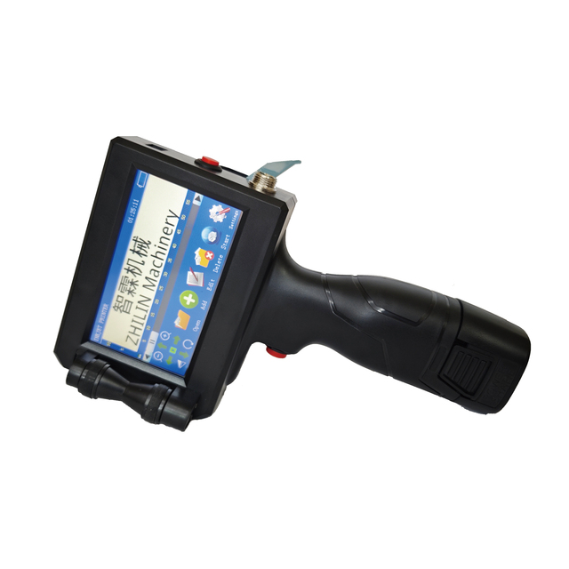 New Handheld 25.4mm Inkjet Printer 4.3-inch HD Touchscreen Refillable Solvent Ink Tank Tube Printing Portable Design 1-Year