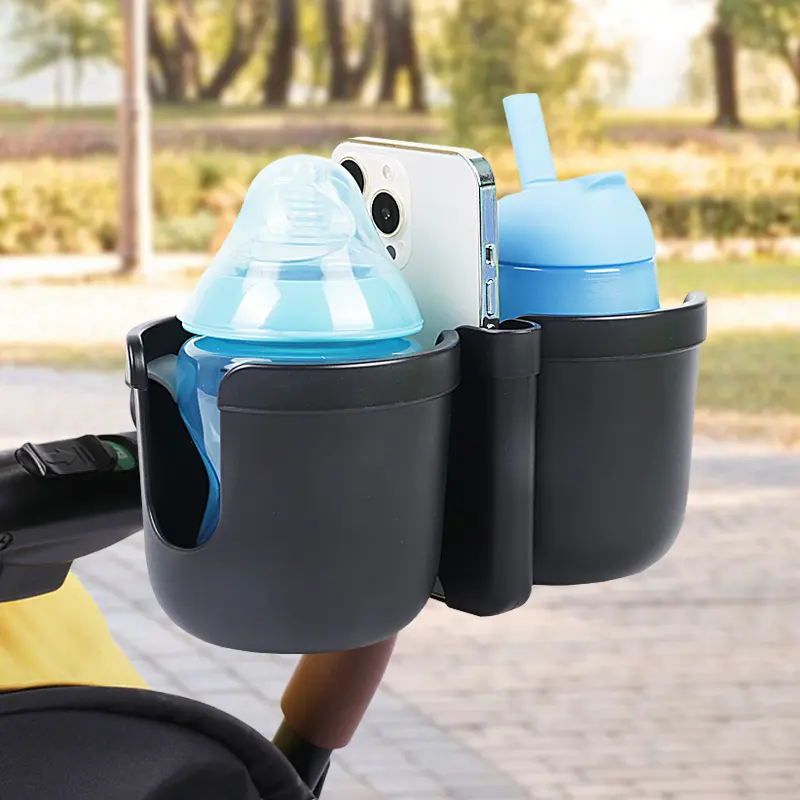 New Product Stroller Cup Holder with Phone Holder 360 Degrees Rotating Universal Cup Holder For Stroller