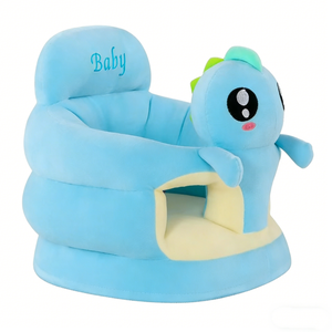 Siège d'apprentissage pour bébé personnalisé en forme de dinosaure, canapé en peluche bleu dinosaure, chaise de soutien pour bébé, siège bébé en peluche dinosaure - Product Image 3