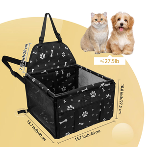 Asiento Elevador para Perros para Coche, Asiento de Seguridad Transpirable y Plegable para Mascotas, Bolsas de Viaje Lavables para Perros - Product Image 2