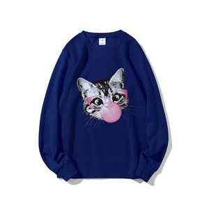 T-shirt Y2K rétro mignon avec chaton <span class=keywords><strong>soufflant</strong></span> des bulles, col rond, intemporel, coloré, facile d'entretien, économique - Product Image 2