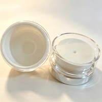 Crème pour les yeux personnalisée avec logo, flacon rond de 50 g, pot cosmétique pour crème de soin à double couche, type pression, sous vide