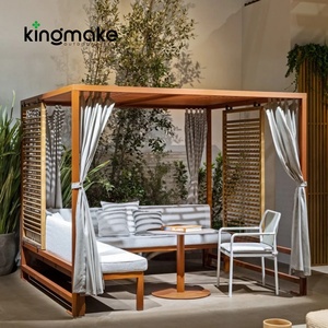 Meubles d'extérieur, chaise longue <span class=keywords><strong>de</strong></span> piscine, lit <span class=keywords><strong>de</strong></span> soleil <span class=keywords><strong>de</strong></span> patio, double chaise longue <span class=keywords><strong>avec</strong></span> couverture d'ombrage, lit <span class=keywords><strong>de</strong></span> jour <span class=keywords><strong>de</strong></span> <span class=keywords><strong>jardin</strong></span>, lit <span class=keywords><strong>de</strong></span> soleil en tissu d'aluminium, cabane d'extérieur - Product Image 3