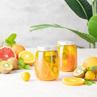 Gobelet jetable en PLA de qualité alimentaire en forme de U pour boissons froides/jus avec bouchon en aluminium, personnalisable par impression par transfert thermique pour jus et boissons