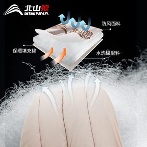 Beishanlang Double Sleeping Bag 2.6kg Coffee Gray Envelope Style Breathable For Adult Outdoor Camping - Product Image 3