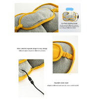 Dropshipping portatif de vibration compresse chaude oreiller cervical USB minuterie masque pour les yeux à la vapeur multifonctionnel oreiller de massage