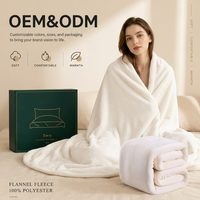 Couvertures en molleton King Size pour le lit Tissu brosse extra doux Couverture de canapé super chaude