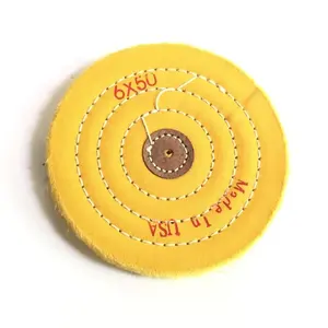 GLORY abrasive yellow leather muslin cotton cloth buffing wheel for polishing jewelry