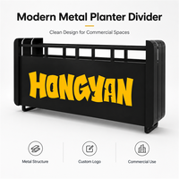 Jardinière rectangulaire minimaliste en fer jaune, pot de fleurs avec logo personnalisé, cadre surélevé, mobilier d'extérieur moderne, écologique et durable