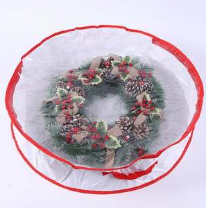 Wreath <b>Storage</b> Bags Christmas Garland <b>Storage</b> <b>Containers</b> with <b>Clear</b> Window - Product Image 3
