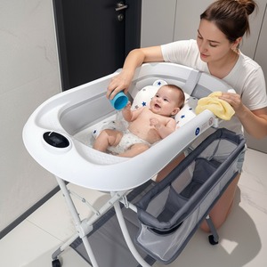 <span class=keywords><strong>Table</strong></span> de soins pour bébé pliable et portable 2 en 1, station de change de couches mobile pour nouveau-nés - Product Image 2