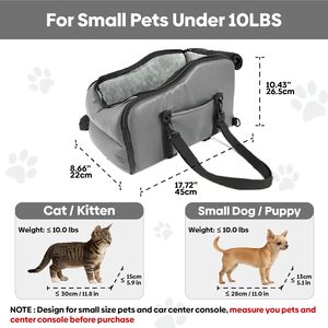 Siège de voiture portable pour chat, console centrale, transporteur pour chat, accoudoir de voiture, console centrale, lit pour chien <span class=keywords><strong>avec</strong></span> <span class=keywords><strong>harnais</strong></span> - Product Image 5