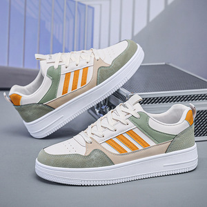 Sneakers Bianche Estive 2025 da <span class=keywords><strong>Uomo</strong></span>, <span class=keywords><strong>Scarpe</strong></span> Sportive Versatili per Giovani, Nuova Tendenza Casual, Allacciate, in Mesh Morbido e alla Moda - Product Image 3