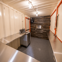 Kiosque de restauration mobile haute capacité pour stades sportifs, conteneur préfabriqué modulaire pour événements publics