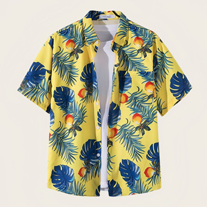 Camisa Casual de Verano para Hombre, Estampada, Mezcla de Poliéster/Algodón, Elegante y Fresca, Estilo Vacaciones en Bali - Product Image 2