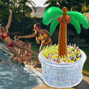 Gran oferta, soportes inflables para bebidas de PVC y enfriador de hielo de palmera, Buffet de fiesta de verano de gran capacidad para eventos al aire libre - Product Image 5