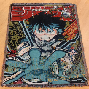 Couverture raschel personnalisée en gros japonais tenture murale tapisserie tissée Anime motif de dessin animé couverture à pompons pour pique-nique en plein air - Product Image 4