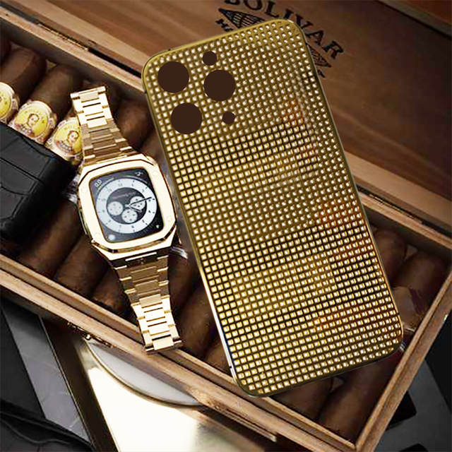 Hot Selling Luxury High End Custom Suitable for All Kind of for iPhone Diamond Inlaid Metal Mobile Phone case Shell Facing Dubai