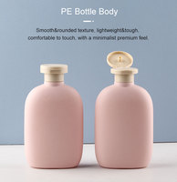 Bouteille PE 280 ml à bouchon rabattable, finition mate douce au toucher, rechargeable, distributeur de lotion, shampoing, cosmétiques pour hôtel, salle de sport, spa