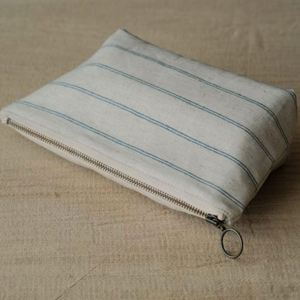 Bolsa de Maquillaje de Algodón y Lino Ecológica a Rayas, Plegable, Ligera, con Cierre, Unisex, para Organización y Viajes - Product Image 5