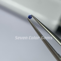 Machine de découpe de pierres précieuses naturelles en saphir bleu 5A 1.0-1.8MM, brillant rond de haute qualité, prix du saphir bleu par carat.