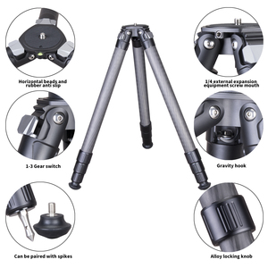 DMIDITIR DM404C <span class=keywords><strong>macchina</strong></span> <span class=keywords><strong>fotografica</strong></span> in fibra di carbonio treppiede flessibile a quattro sezioni Stand per la caccia - Product Image 3