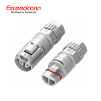 Conector de Cable Hembra de 2 Pines 10A 450V AC EC100-2202-101 IP68 para Iluminación LED de Calle