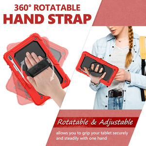 เคสสายคล้องไหล่ซิลิโคนหนาสำหรับแท็บ Samsung <span class=keywords><strong>S7</strong></span> <span class=keywords><strong>FE</strong></span> 12.4 <span class=keywords><strong>T736</strong></span> T730พร้อมช่องใส่ดินสอที่ป้องกันหน้าจอฝาครอบทนทาน - Product Image 5