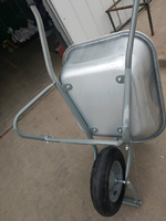 Carretilla de Acero Resistente WB5020 con Patas Tubulares de Acero para Construcción, Jardinería y Agricultura