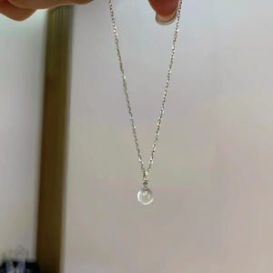 Collar de Plata de Ley S925 con Gota de Agua Naranja Transparente, Colgante de Moda de Lujo para Mujer, Joyería Fina Exquisita - Product Image 5