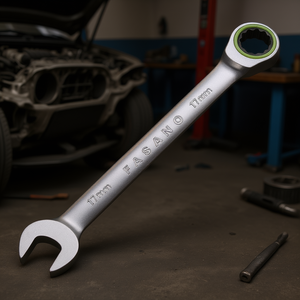 Llave combinada Fasano de 17 mm con cabezal de trinquete para reparación automotriz - Product Image 3