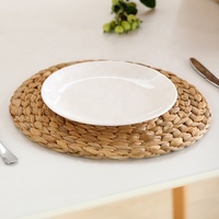 Vente en gros de napperons faits à la main naturels Water Hyainth pour la décoration de table