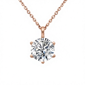 Pendentif unisexe en or massif 18 carats avec diamant de laboratoire vintage IGI 1 carat, clarté VVS1, couleur D, cadeau de mariage ou de fête, offre directe d'usine - Product Image 3