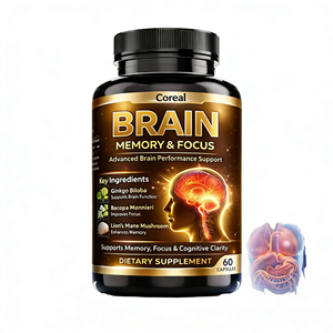 Servicio de Fórmula Personalizada para Cápsulas Herbales, Suplementos Herbales, Cápsulas de Hoja de Ginkgo + Bacopa Monniera + Hongo Melena de León - Product Image 1