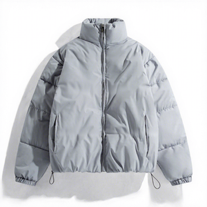 Nuova Giacca Invernale da Uomo Imbottita in Poliestere, Stile Coreano, Calda e Spessa, Tinta Unita, per Streetwear - Product Image 2