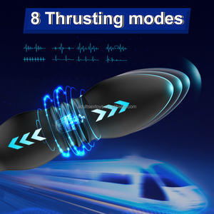 Original APP 3-in-1 Teleskopischer Prostata-Massager Männlicher Anal-Vibrator Doppelter Penisring Stoßender Vibrierender Analplug mit Fernbedienung - Product Image 2