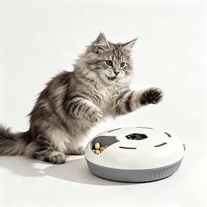 Budget Smart Pet Feeder Otomatik Mama Kabl One Key Control Shock Resistant Automatic Cat Dog Feeder - Product Image 1