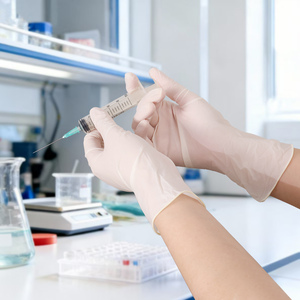 ถุงมือยางตรวจโรค Heartmed Malaysia แบบไม่มีแป้ง หนา 5 มิล ยาว 24 ซม. ขอบตัดเรียบ สำหรับงานทั่วไป - Product Image 2