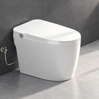 WC intelligent pour usage domestique, en céramique, entièrement automatique, avec télécommande, fonction lavage féminin, siège chauffant électrique, bidet intelligent moderne