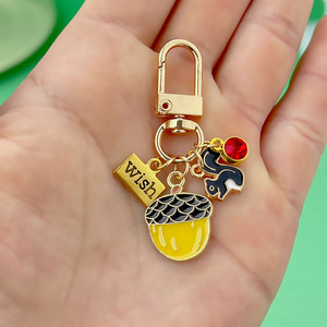 Squirrel And Pine Cone <b>Keychain</b> Zinc Alloy Fashion Jewelry Accessory <b>Personal</b> Gift - Product Image 1