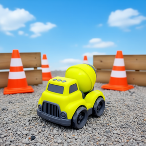 Camion malaxeur à béton pour enfants, jouet en plastique, véhicule de construction pour bac à sable et jeux de construction - Product Image 3